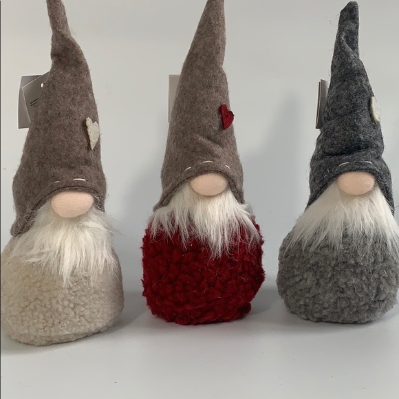 Gnome set of 3 Red Gray & beige - Picture 2 of 6
